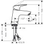 hansgrohe Logis Einhebel-Waschtischmischer 70 mit Push-Open