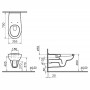 VitrA Conforma Wand-WC, Tiefspüler mit Spülrand