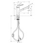 hansgrohe Focus M42 Einhebel-Küchenmischer 150, Ausziehauslauf, 1jet