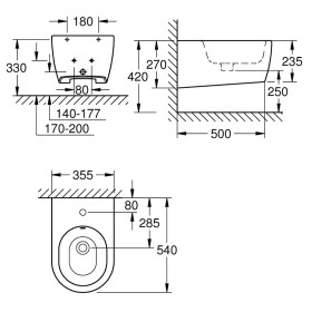 Bidet mural GROHE Essence