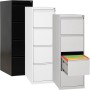Wolfstahl Hängeregistraturschrank einbahnig 4 Schubladen 40 x 62 x 132 cm