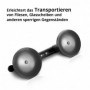 Doppel-Saugheber 2er Set mit je 100 kg Tragkraft für Glas, Fliesen, Bleche und Laminat