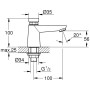 GROHE Euroeco CT Selbstschluss-Standventil, DN 15