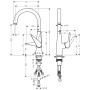 hansgrohe Talis M51 Einhebel-Küchenmischer 260, Niederdruck, offene Warmwasserbereiter, 1jet