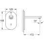 GROHE Eurosmart CE Infrarot-Waschtisch-Wandarmatur ohne Mischung, Ausladung 17 cm