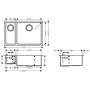 hansgrohe S719-U655 Unterbauspüle 180/450