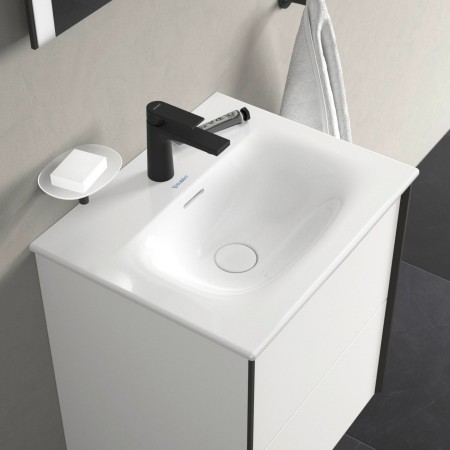 Duravit Viu Handwaschbecken 53 cm mit 1 Hahnloch, mit Überlauf