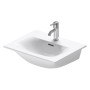 Duravit Viu Handwaschbecken 53 cm mit 1 Hahnloch, mit Überlauf