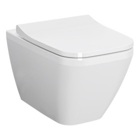 VitrA Integra Square WC sospeso a scarico a pavimento senza bordo VitrA Flush 2.0