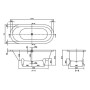 Villeroy & Boch Hommage Duo Badewanne 177,1 x 77,1 cm, freistehend