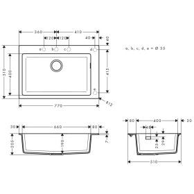 Lavello incasso hansgrohe S510-F660 660