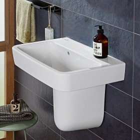 Villeroy & Boch O.novo Handwaschbecken 45 x 37 cm mit Überlauf, ohne Hahnloch
