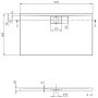 Villeroy & Boch Architectura Metalrim Duschwanne 140 x 80 x 4,8 cm mit Antirutsch