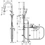 hansgrohe Aqittura M91 Filtersystem 210, Ausziehauslauf, 1jet, sBox