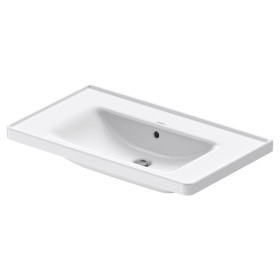Duravit D-Neo Möbelwaschtisch 80 cm, ohne Hahnloch, mit Überlauf