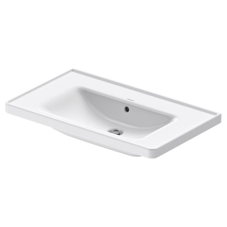 Duravit D-Neo Möbelwaschtisch 80 cm, ohne Hahnloch, mit Überlauf