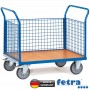 Fetra Dreiwand-Stirnwandwagen mit Stirnwand aus Drahtgitter