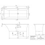 Villeroy & Boch Squaro Duo Slim Line Badewanne 169,4 x 74,4 cm