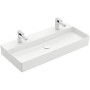 Villeroy & Boch Memento 2.0 Waschtisch 100 cm mit 2 Hahnlöchern, ohne Überlauf