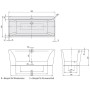 Villeroy & Boch Squaro Edge 12 Excellence Duo Badewanne 180 x 80 cm freistehend mit Wasserzulauf