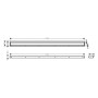 hansgrohe RainDrain Match Fertigset Duschrinne 120 cm, mit höhenverstellbarem Rahmen