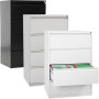 Wolfstahl Hängeregistraturschrank doppelbahnig 4 Schubladen 70 x 62 x 132 cm