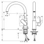 hansgrohe Vernis Shape M35 Einhebel-Küchenarmatur 260, 1 Strahlart