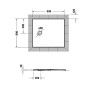 Duravit Tempano Duschwanne 90 x 80 cm, mit Antislip