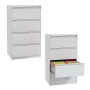 Wolfstahl Hängeregistraturschrank doppelbahnig 4 Schubladen 70 x 62 x 132 cm