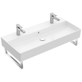 Villeroy & Boch Memento 2.0 Vasque 100 cm avec 2 trous de robinet, avec trop-plein