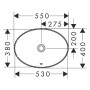 hansgrohe Xuniva D Einbauwaschtisch oval 55 x 40 cm, mit Überlauf