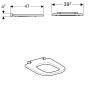 Geberit Renova Comfort WC Sitzring, barrierefrei, eckiges Design