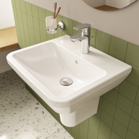 VitrA Integra Waschtisch 50 cm, mit Überlaufloch, 1 Hahnloch mittig