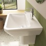 VitrA Integra Waschtisch 50 cm, mit Überlaufloch, 1 Hahnloch mittig