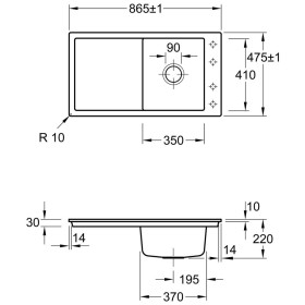 LED Panel Aufbaurahmen Kit 60x60 - Höhe 68mm