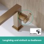 hansgrohe Tecturis E Einhebel-Waschtischarmatur 210 Fine CoolStart mit Schwenkauslauf und Push-Open Ablaufgarnitur