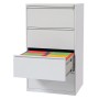 Wolfstahl Hängeregistraturschrank doppelbahnig 4 Schubladen 70 x 62 x 132 cm