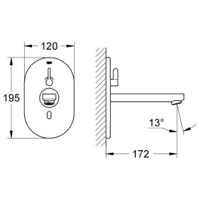 GROHE Eurosmart Cosmopolitan E Elettronica infrarossi Bluetooth per lavabo DN 15
