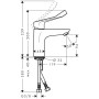 hansgrohe Focus Care Einhebel-Waschtischmischer 100, ohne Ablaufgarnitur