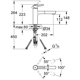 Rubinetto monocomando per lavello GROHE Concetto