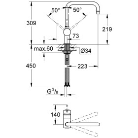 GROHE Minta Einhand-Spültischbatterie, DN 15