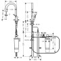 hansgrohe Aqittura M91 Filtersystem 210, Ausziehauslauf, 1jet, sBox, Starter Set