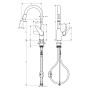hansgrohe Focus M42 Einhebel-Küchenmischer 220, Ausziehbrause, 2jet