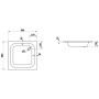 LAUFEN Platina Duschwanne 80 x 80 cm ohne Antislip