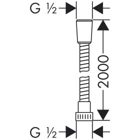 Tuyau de douche hansgrohe Metaflex 200 cm
