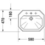 Duravit 1930 Einbauwaschtisch 58 cm