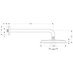 Doccetta hansgrohe Raindance Classic 240 1jet con braccio doccia