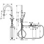 hansgrohe Aqittura M91 Filtersystem 210, Ausziehauslauf, 1jet