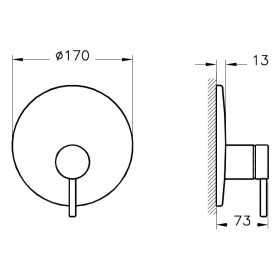 VitrA Origin Einhebel-Brausethermostat, Unterputz