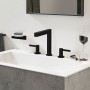hansgrohe Finoris 3-Loch Waschtischarmatur 160 mit Push-Open Ablaufgarnitur
